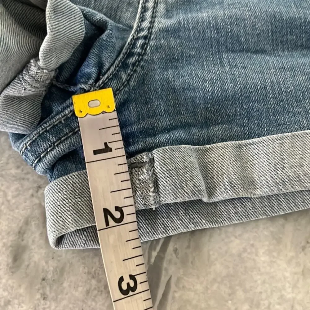 2.1 Denim Blue Cuffed Denim Jeans Shorts Size 29